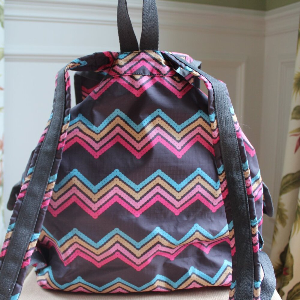Lesportsac Chevron Drawstring Backpack - image 3